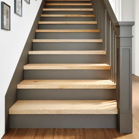 STOPNIE SCHODOWE 8 SZT. SUROWE 100X30X2CM LITE DREWNO DĘBOWE