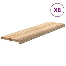 STOPNIE SCHODOWE 8 SZT. SUROWE 100X30X2CM LITE DREWNO DĘBOWE