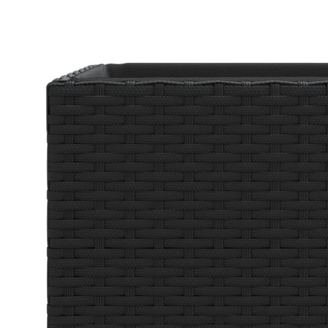 DONICA OGRODOWA OGRODOWA CZARNA 30X30X60CM RATTAN PE