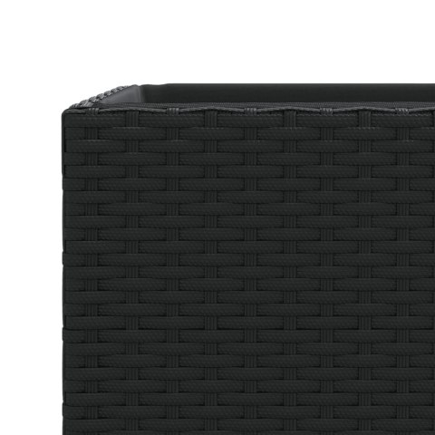 DONICA OGRODOWA OGRODOWA CZARNA 40X40X80CM RATTAN PE