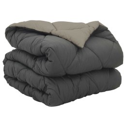 KOŁDRA NA CAŁY ROK JASNOSZARY I ANTRACYTOWY 220X 155CM