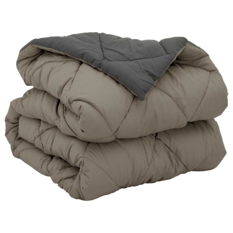 KOŁDRA NA CAŁY ROK JASNOSZARY I ANTRACYTOWY 220X 155CM