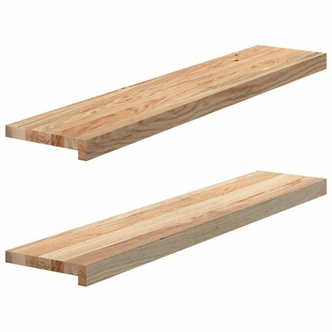 PARAPETY 2 SZT. SUROWE 100X20X2CM LITE DREWNO DĘBOWE