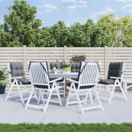 PODUSZKI NA KRZESŁA Z NISKIM OPARCIEM 6 SZT. ANTRACYTOWE