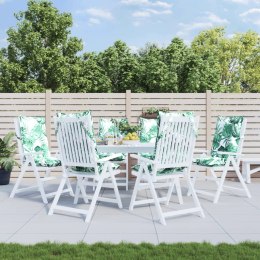 PODUSZKI NA KRZESŁA Z WYSOKIM OPARCIEM 6 SZT. WZÓR W LIŚCIE