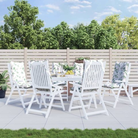 PODUSZKI NA KRZESŁA Z WYSOKIM OPARCIEM 6 SZT. WZÓR W LIŚCIE