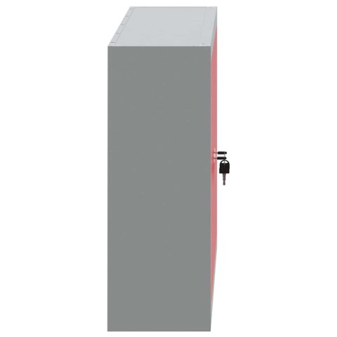 SZAFKA NA NARZĘDZIA Z PÓŁKĄ CZERWONY I SZARY 50X 20X 55CM