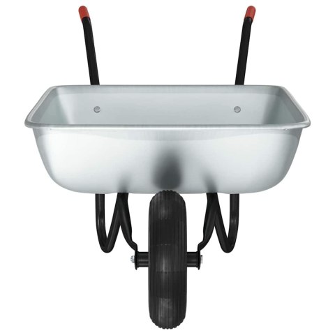 WÓZEK SREBRNY I CZARNY 133X 62,5X 58CM STAL