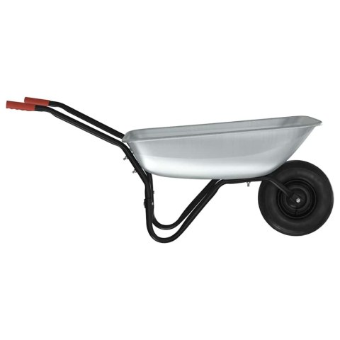 WÓZEK SREBRNY I CZARNY 133X 62,5X 58CM STAL