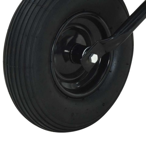 WÓZEK SREBRNY I CZARNY 133X 62,5X 58CM STAL