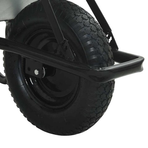 WÓZEK SREBRNY I CZARNY 141X 60X 57CM STAL