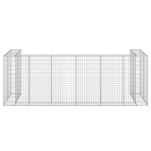 GABIONOWA OSŁONA DO KOSZY NA ŚMIECI STAL 325X100X110CM