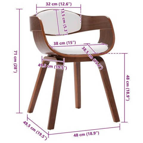 KRZESŁA STOŁOWE 2 SZT. GIĘTE DREWNO I SZTUCZNA SKÓRA