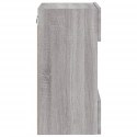 ŚCIENNA SZAFKA TV Z LED SZARY DĄB SONOMA 40X30X60,5CM