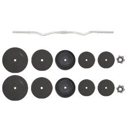 SZTANGA Z GRYFEM ŁAMANYM I TALERZAMI 90KG