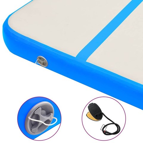 MATA GIMNASTYCZNA Z POMPKĄ 500X100X15CM PVC NIEBIESKA