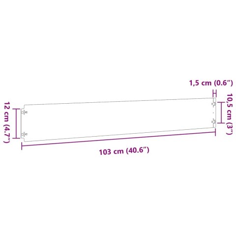 OBRZEŻA TRAWNIKOWE 30 SZT. 15X103CM STAL NIERDZEWNA