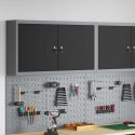 SZAFKA NA NARZĘDZIA Z PÓŁKĄ CZARNY I SZARY 50X 20X 55CM