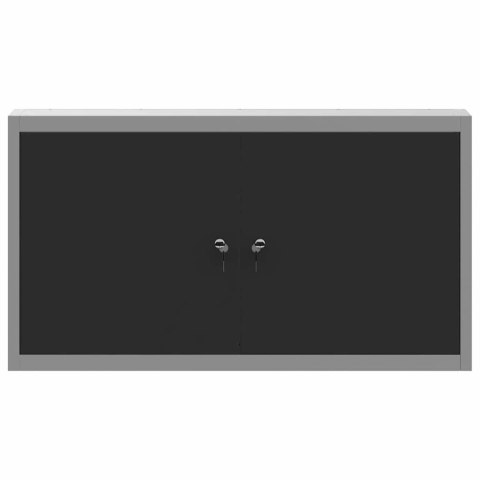 SZAFKA NA NARZĘDZIA Z PÓŁKĄ CZARNY I SZARY 50X 20X 55CM