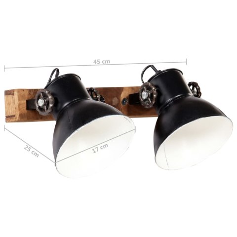 INDUSTRIALNA LAMPA ŚCIENNA CZARNA 45X25CM E27