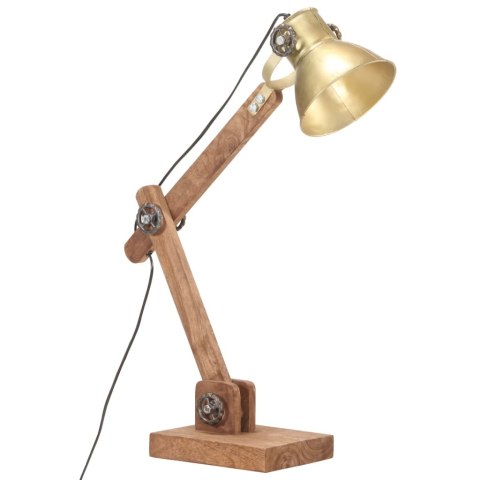 INDUSTRIALNA LAMPA STOŁOWA MOSIĘŻNA OKRĄGŁA 58X18X90CM E27
