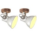 INDUSTRIALNE LAMPY ŚCIENNE/SUFITOWE 2 SZT. SREBRNE 20X25CM E27