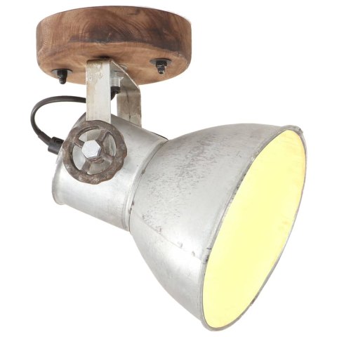 INDUSTRIALNE LAMPY ŚCIENNE/SUFITOWE 2 SZT. SREBRNE 20X25CM E27