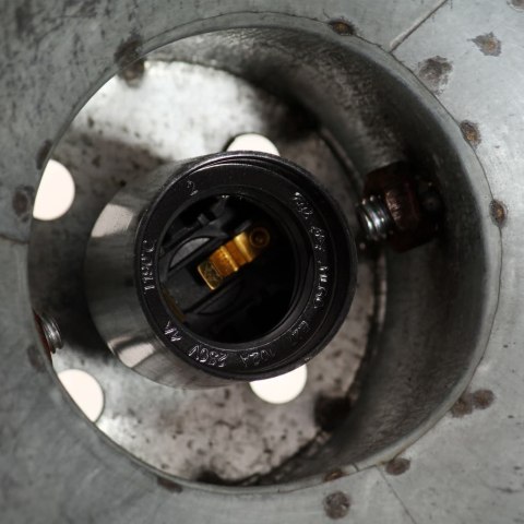 INDUSTRIALNE LAMPY ŚCIENNE/SUFITOWE 2 SZT. SREBRNE 20X25CM E27