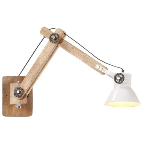 LAMPA ŚCIENNA W INDUSTRIALNYM STYLU BIAŁA OKRĄGŁA E27