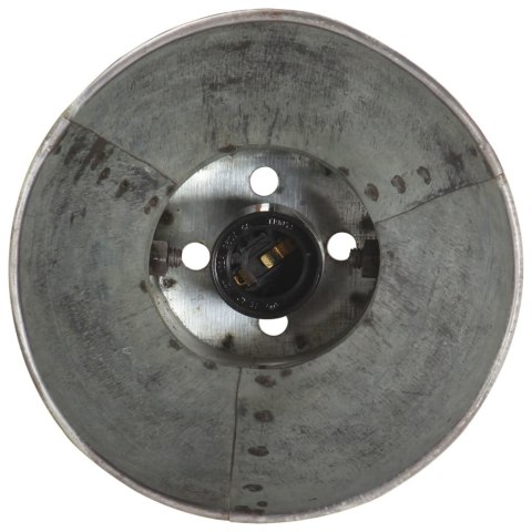 LAMPA ŚCIENNA W INDUSTRIALNYM STYLU SREBRNA OKRĄGŁA E27