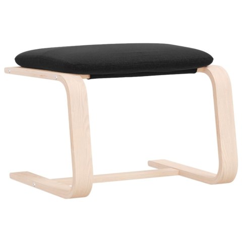 PODNÓŻEK CZARNY 51X41X40CM TAPICEROWANY TKANINĄ