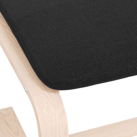 PODNÓŻEK CZARNY 51X41X40CM TAPICEROWANY TKANINĄ