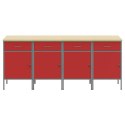SZAFKA ROBOCZA 4 SZT. CZERWONY I SZARY 200X 55X 85CM