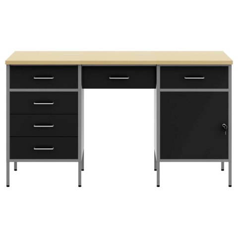 SZAFKA ROBOCZA Z SZUFLADĄ 3 SZT. CZARNY 150X 55X 85CM