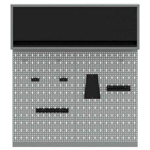 ZESTAW SZAFEK NARZĘDZIOWYCH Z PÓŁKĄ 3 SZT. CZARNY