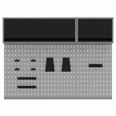 ZESTAW SZAFEK NARZĘDZIOWYCH Z PÓŁKĄ 5 SZT. CZARNY