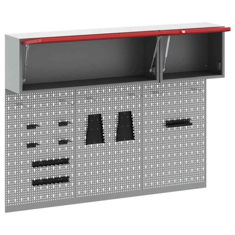 ZESTAW SZAFEK NARZĘDZIOWYCH Z PÓŁKĄ 5 SZT. CZERWONY