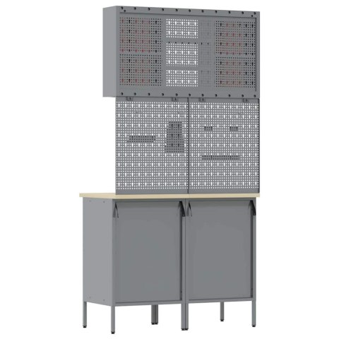 ZESTAW SZAFEK ROBOCZYCH Z SZUFLADĄ Z PÓŁKĄ 6 SZT. CZERWONY