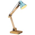 LAMPA STOŁOWA 25 W POSTARZANY NIEBIESKI 23X18X96CM E27