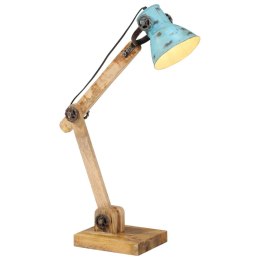 LAMPA STOŁOWA 25 W POSTARZANY NIEBIESKI 23X18X96CM E27