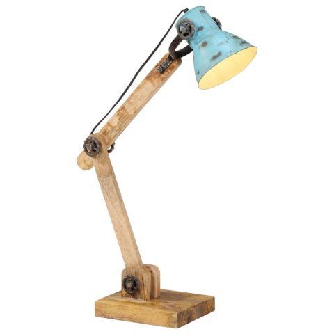 LAMPA STOŁOWA 25 W POSTARZANY NIEBIESKI 23X18X96CM E27