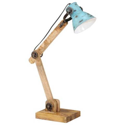 LAMPA STOŁOWA 25 W POSTARZANY NIEBIESKI 23X18X96CM E27