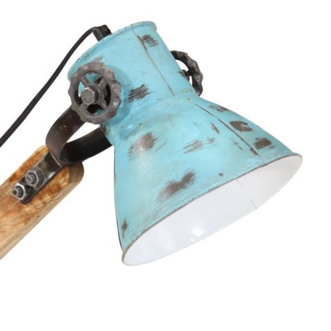 LAMPA STOŁOWA 25 W POSTARZANY NIEBIESKI 23X18X96CM E27