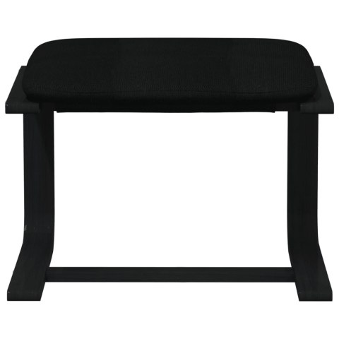 PODNÓŻEK CZARNY 51X41X40CM TAPICEROWANY TKANINĄ