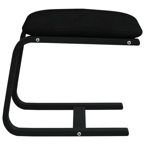 PODNÓŻEK CZARNY 51X41X40CM TAPICEROWANY TKANINĄ