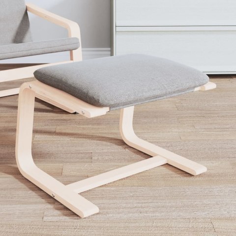 PODNÓŻEK JASNOSZARY 51X41X40CM TAPICEROWANY TKANINĄ