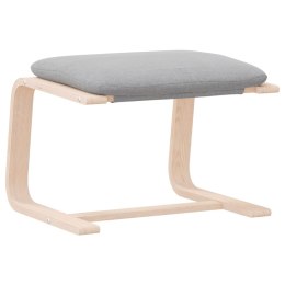 PODNÓŻEK JASNOSZARY 51X41X40CM TAPICEROWANY TKANINĄ