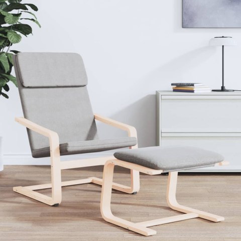 PODNÓŻEK JASNOSZARY 51X41X40CM TAPICEROWANY TKANINĄ