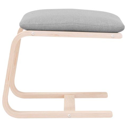 PODNÓŻEK JASNOSZARY 51X41X40CM TAPICEROWANY TKANINĄ