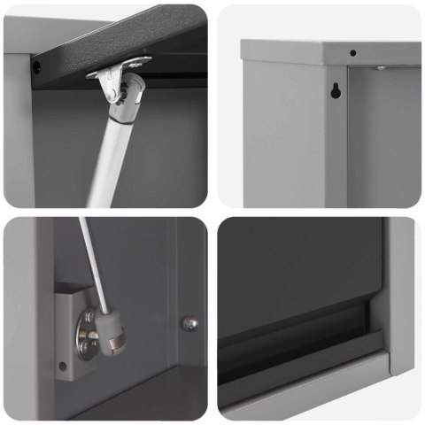 SZAFKA ROBOCZA Z SZUFLADĄ 10 SZT. CZARNY 200X 55X 200CM